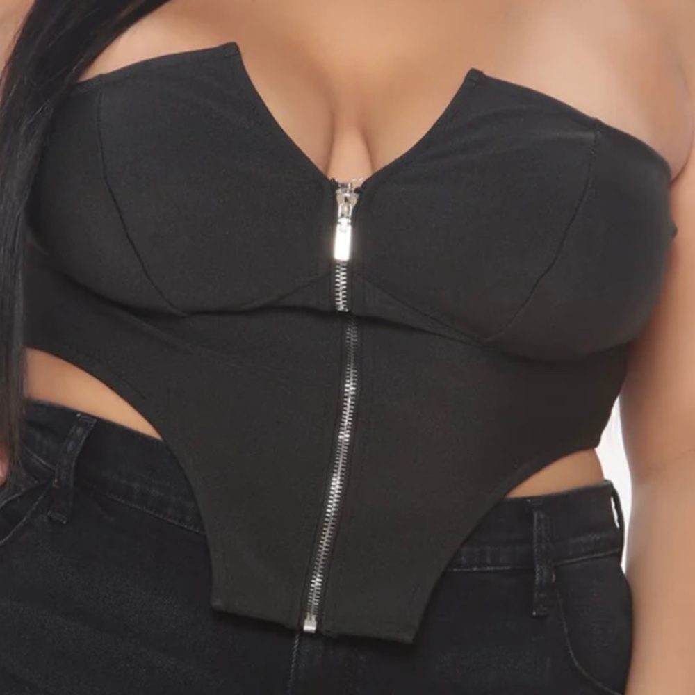 Zipper crop top